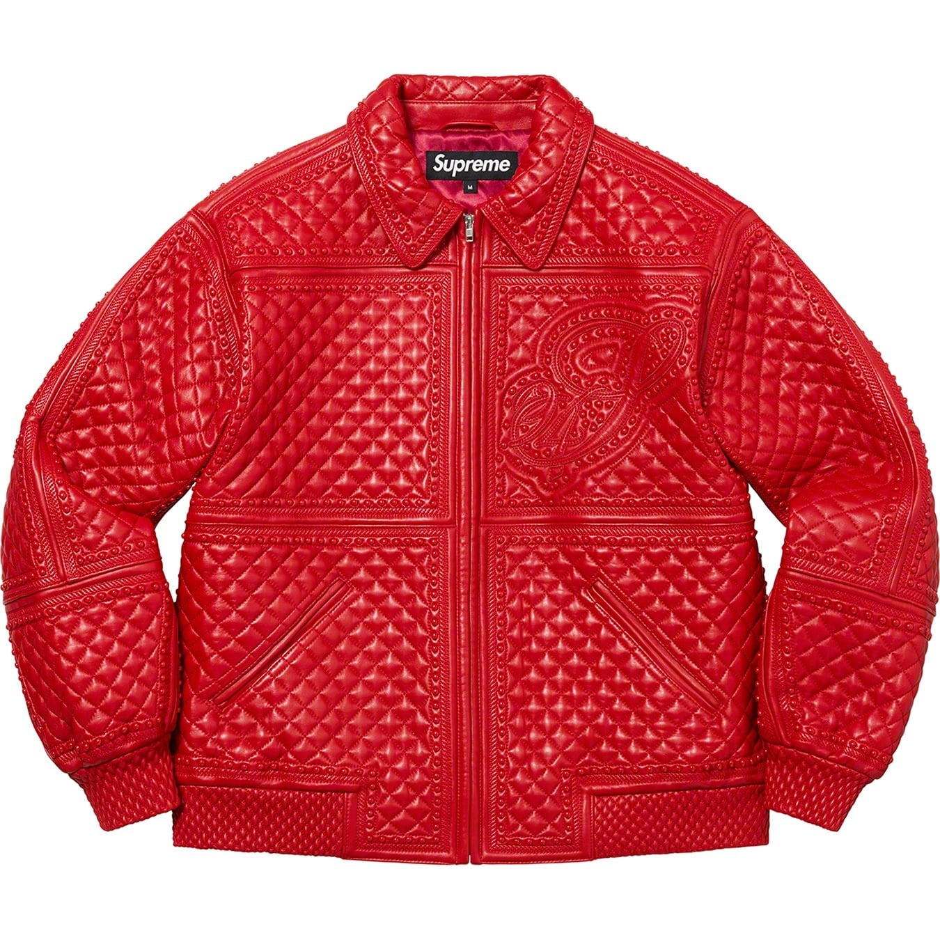 Studded Quilted Leather Jacket view 20